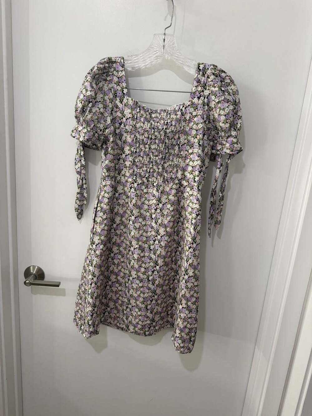 New Petite Studio NYC Zahra Floral Print Puff Sleeve Mini Dress - Picture 3 of 11